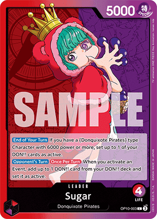 One Piece The Card Game OP-10 Sugar OP10-003 V.1  L (ENG)