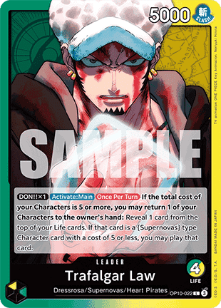 One Piece The Card Game OP-10 Trafalgar Law OP10-022 V.1 L (ENG)