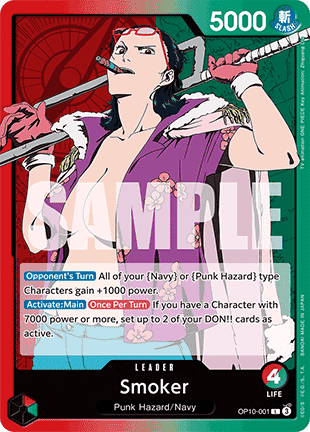 One Piece The Card Game OP-10 Smoker OP10-001 V.1  L (ENG)