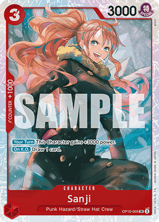 One Piece The Card Game OP-10 Sanji OP10-005 V.1 SR (ENG)