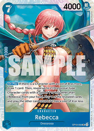 One Piece The Card Game OP-10 Rebecca OP10-058 V.1 SR (ENG)