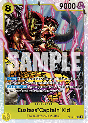 One Piece The Card Game OP-10 Eustass Captain Kid OP10-112 V.1 SR (ENG)