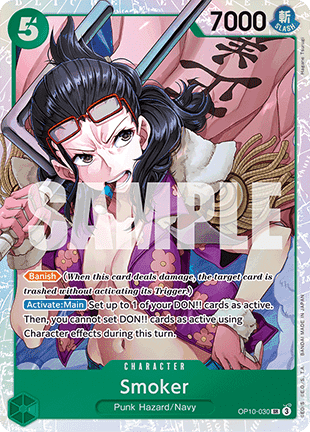 One Piece The Card Game OP-10 Smoker OP10-030 V.1 SR (ENG)