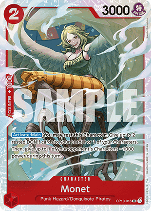 One Piece The Card Game OP-10 Monet OP10-016 V.1 SR  (ENG)