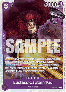 One Piece The Card Game Eustass "Captain" Kid OP05-074 SR (JAP)