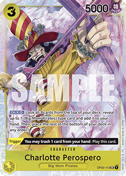 One Piece The Card Game Charlotte Perospero OP03-113 SR (JAP)