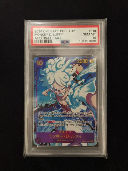 One piece PRB-01 Monkey D. Luffy Alternate art Psa10 OP05-119 SEC [JAP]