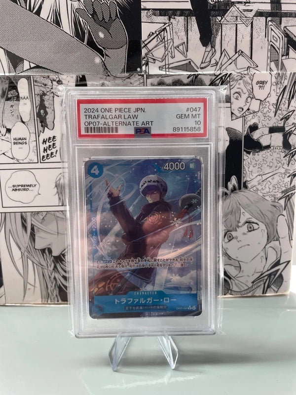 2023 ONE PIECE Trafalgar Law OP07-047 ALT ART PSA10 [JAP]