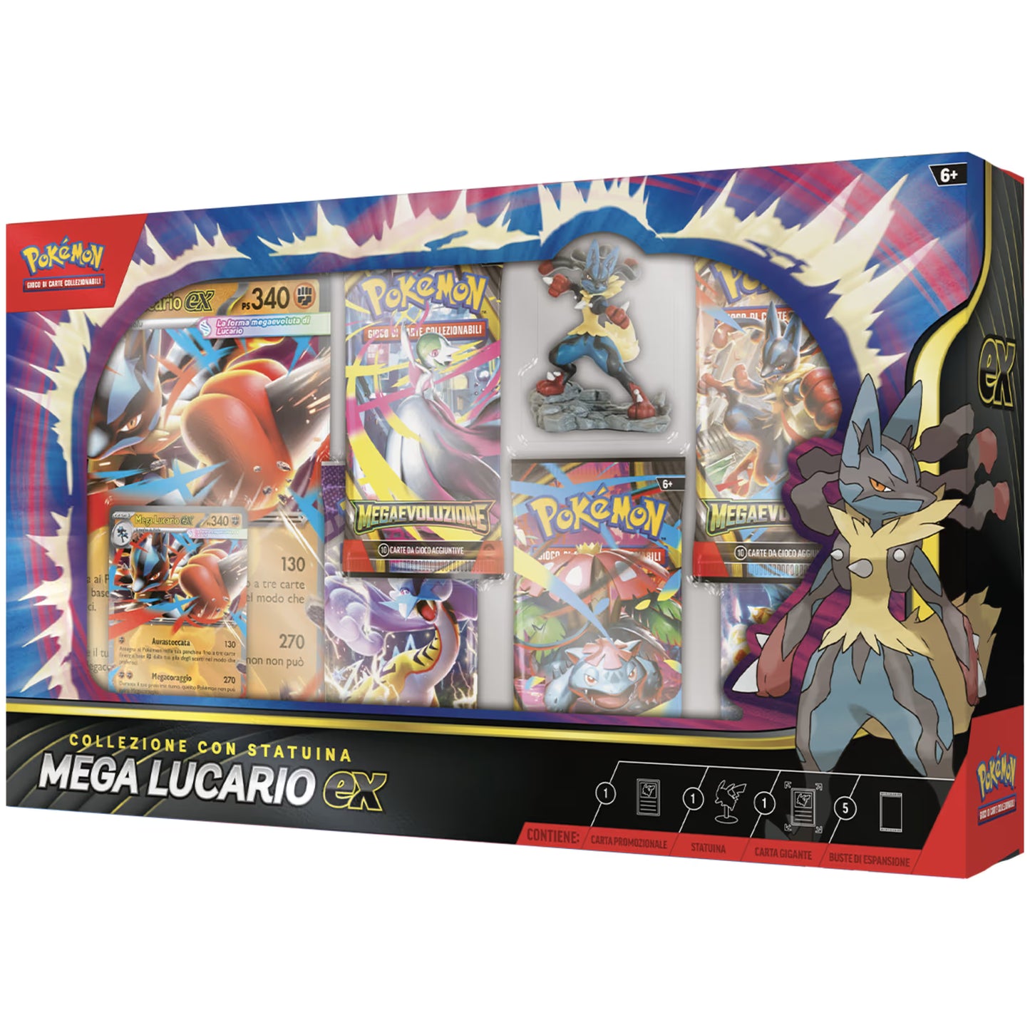Pokémon TCG: Collezione con Statuina Mega Lucario Ex [ITA]