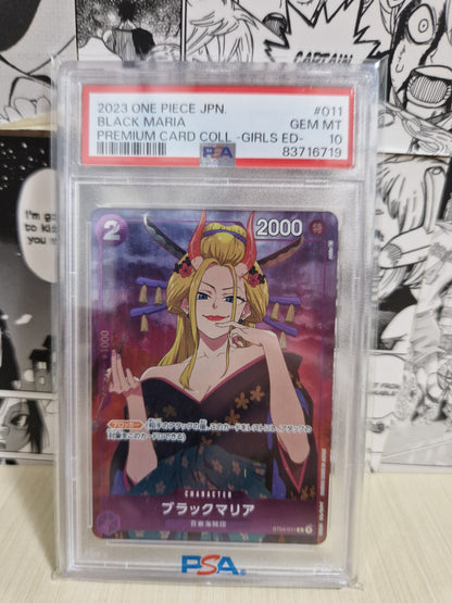 One Piece TCG Premium Girls Black Maria ST04-011 PSA 10 JAP [PREORDER]