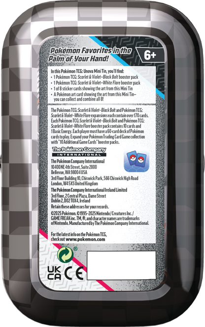 Pokemon Scarlet&Violet - Black Bolt & White Flare Unova Mini Tin (CASUALE) [ENG]