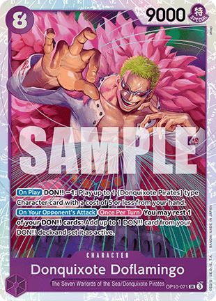 One Piece The Card Game OP-10 Donquixote Doflamingo OP10-071 V.1 SR (ENG)