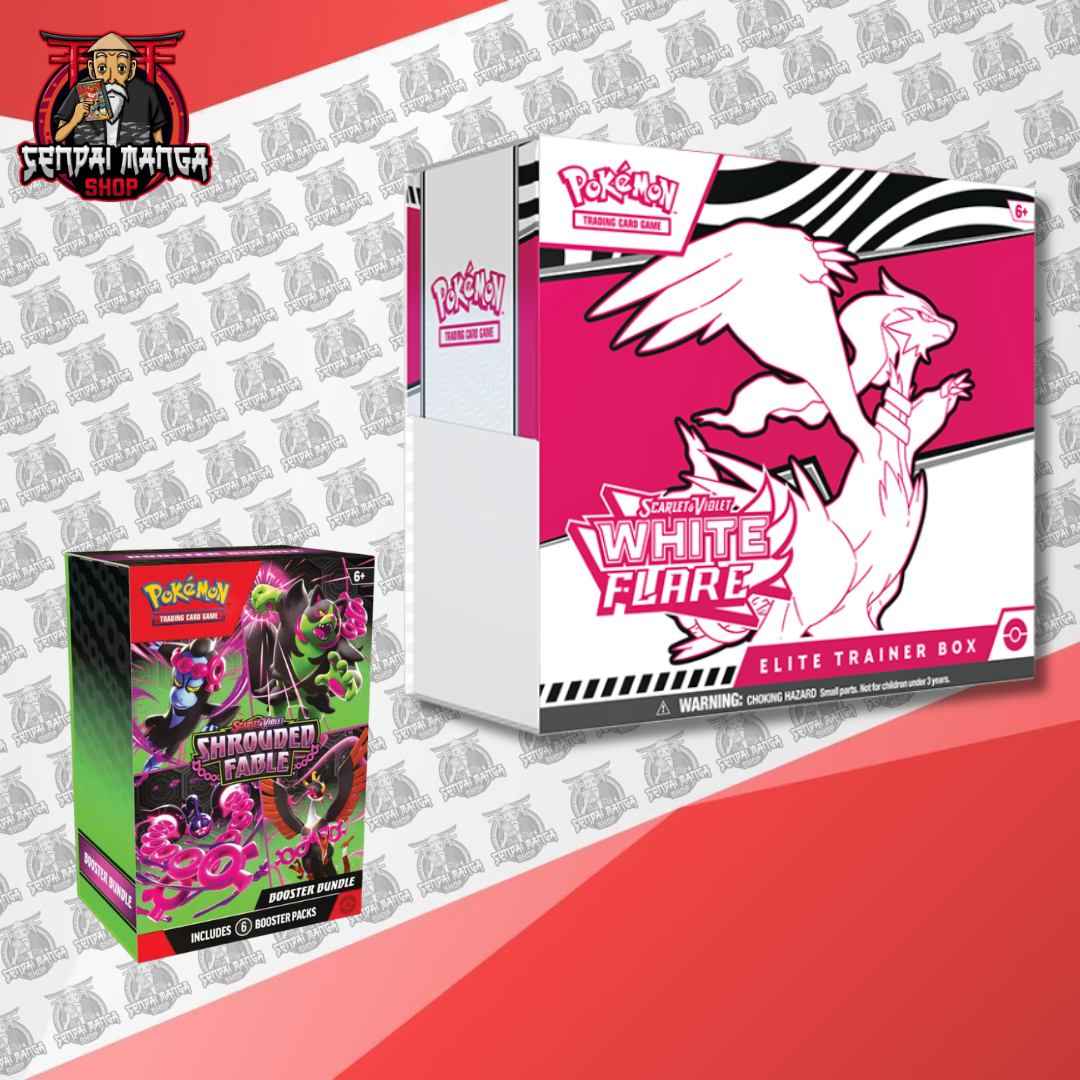 Pokemon Scarlet&Violet - White Flare Elite Trainer + Shrouded Fable Box 6 Buste [ENG][PREORDER]