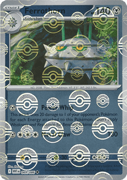 Pokémon Card Game Ferrothorn 064/086 Reverse Holo Pokeball Black Bolt  [JAP]