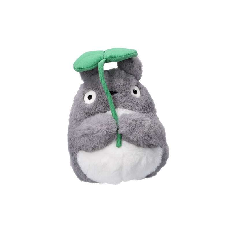 My Neighbor Totoro - Peluche Nakayoshi Grey with Leaf [PREORDER]