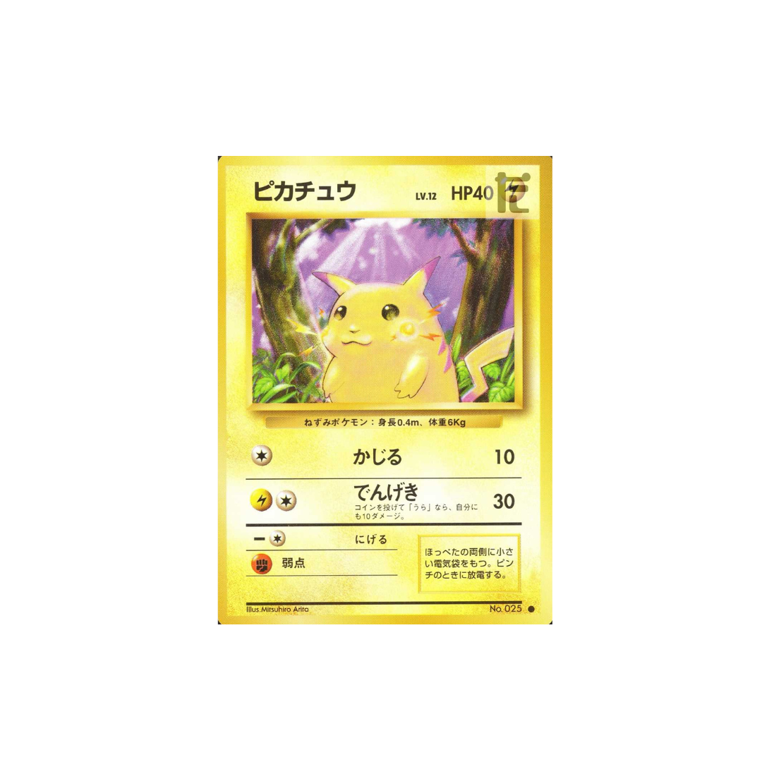 Pokèmon Card Game Pikatchu Old back No.025 LV.12/HP40 [JAP]