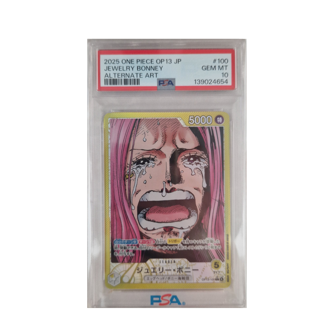 One Piece Card Game Jewelry Bonney OP13-100 L - ALT ART PSA10 [JAP]