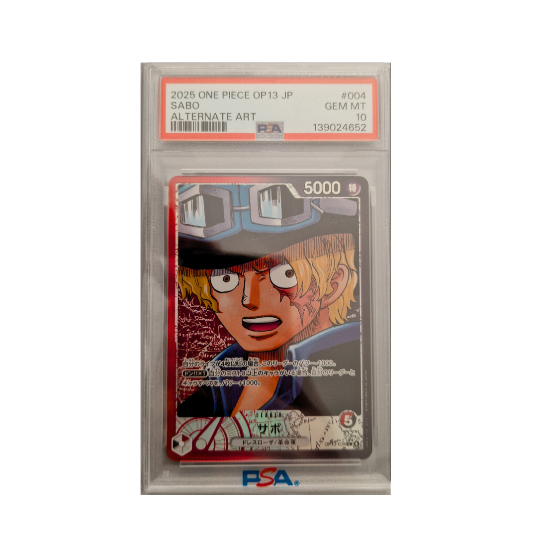 One Piece Card Game Sabo OP13-004 L - ALT ART PSA10 [JAP]