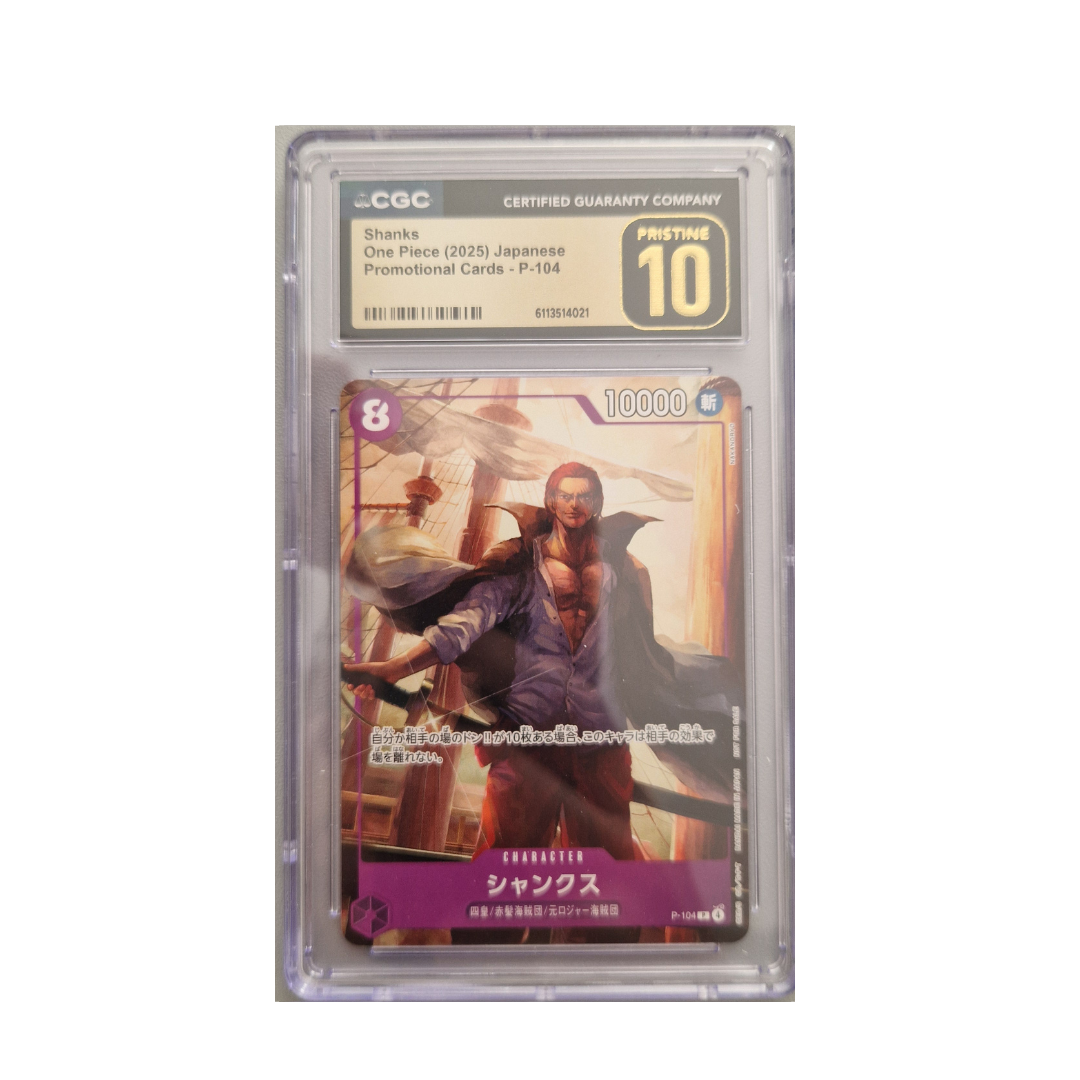One Piece x McDonald Promotion Card Shanks P-104 CGC PRISTINE 10 [JAP]