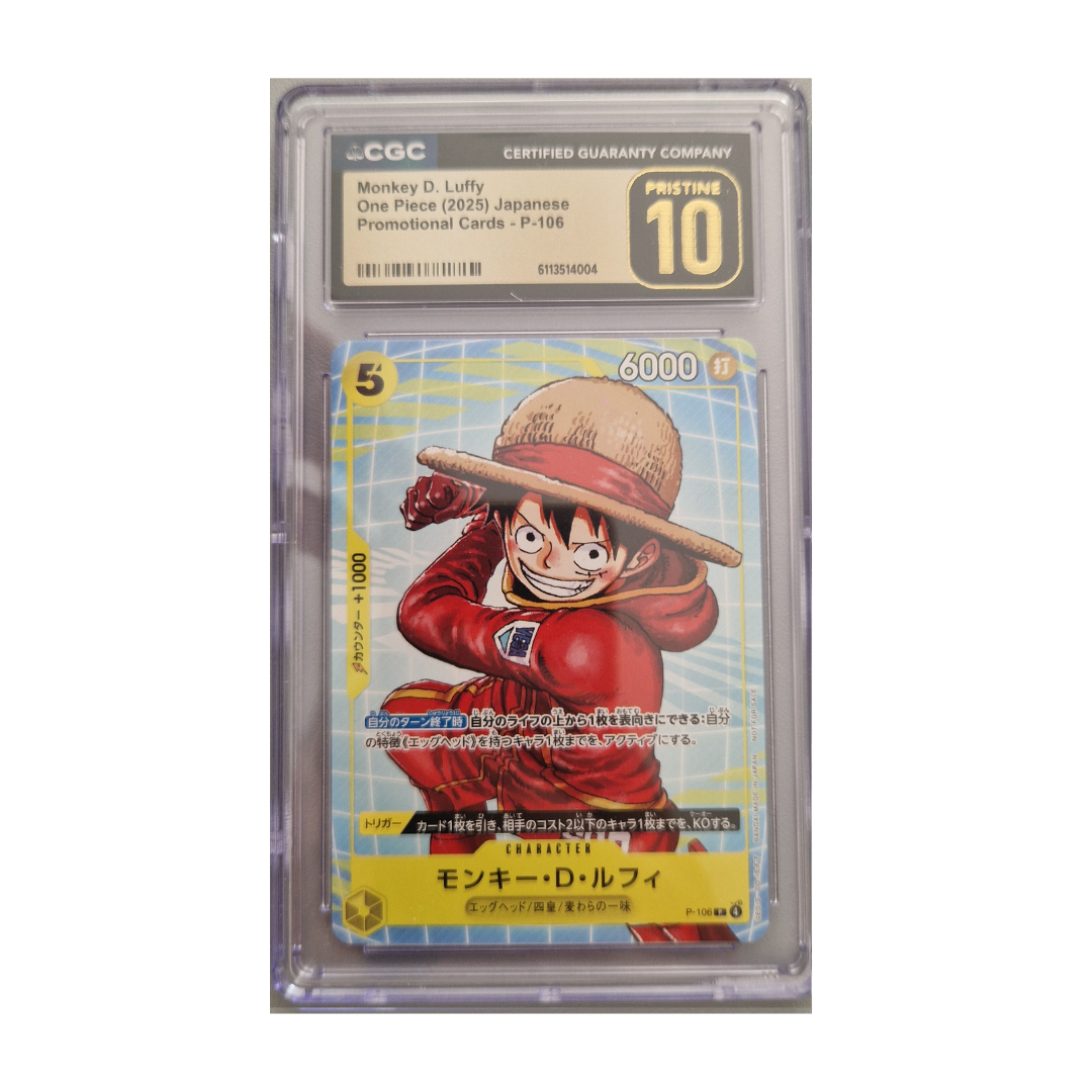 One Piece x McDonald Promotion Card Monkey D. Luffy P-106 CGC PRISTINE 10 [JAP]