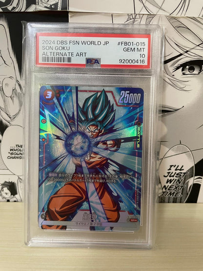 Dragon Ball Fusion World Son Goku FB01-015 SR ALT. ART. PSA10 [JAP]