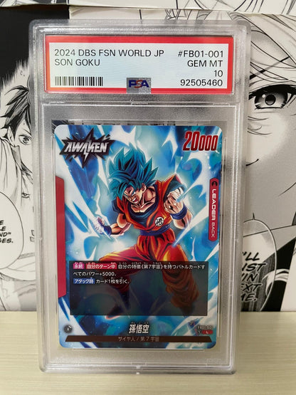 Dragon Ball Fusion World Son Goku FB01-001 L PSA10  [JAP][PREORDER]