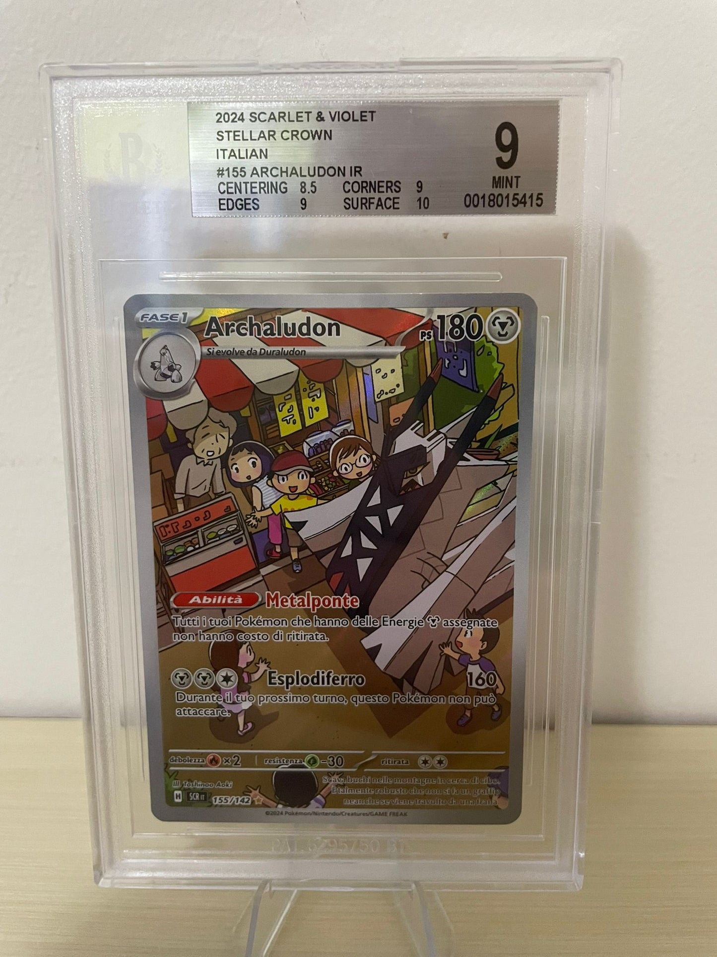 Pokemon 2024 Scarlatto&Violetto Corona Astrale - Archaludon IR - SCR IT 155/142 BGS 9 [ITA]