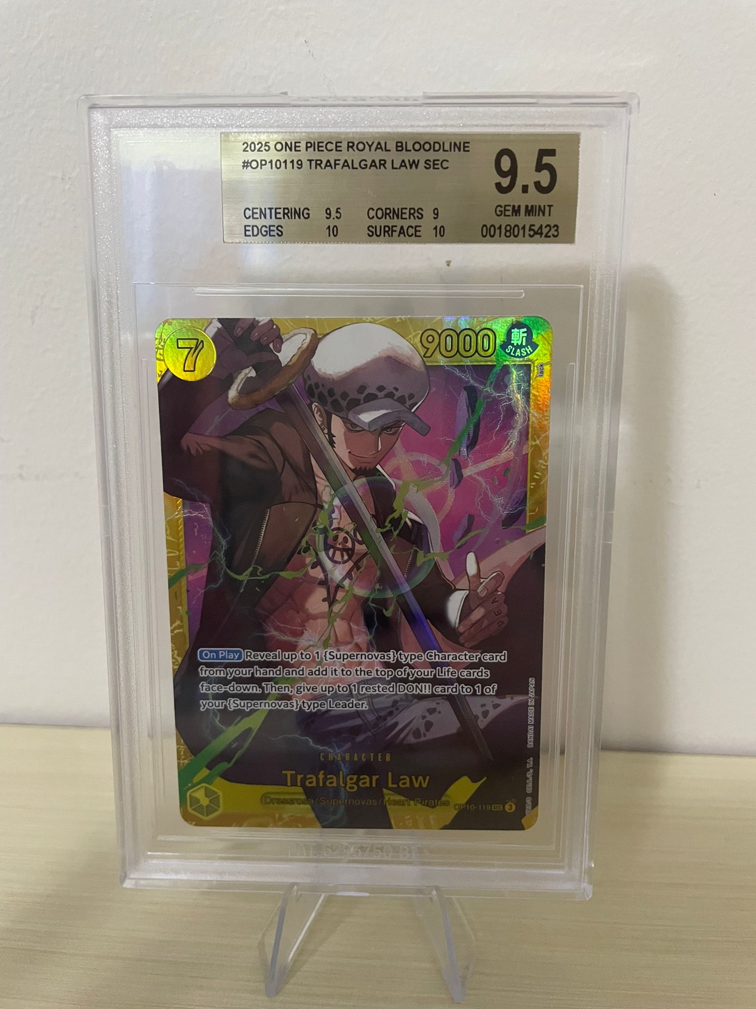 2025 One Piece Royal Bloodline - Trafalgar Law - OP10-119 SEC BGS 9.5 [ENG]