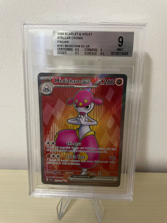 Pokemon 2024 Scarlatto&Violetto Corona Astrale - Medicham Ex UR - SCR IT 161/142 BGS 9 [ITA]