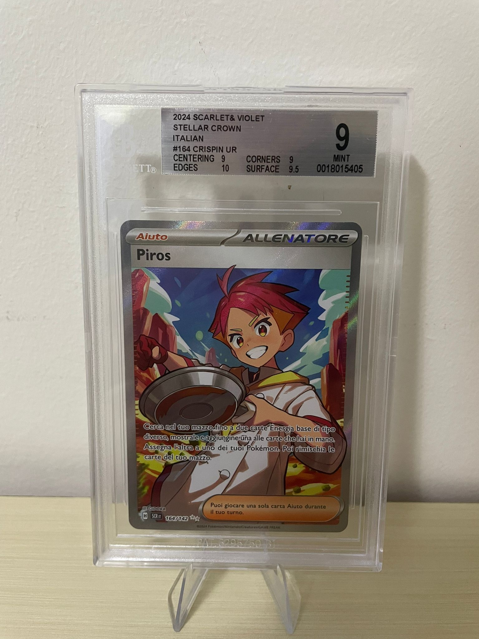 Pokemon 2024 Scarlatto&Violetto Corona Astrale - Crispin UR - SCR IT 164/142 BGS 9 [ITA]