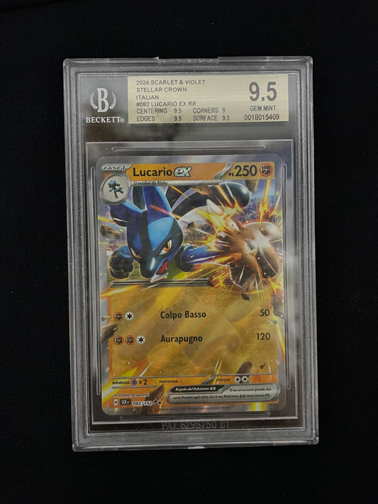 Pokemon 2024 Scarlatto&Violetto Corona Astrale - Lucario Ex - SCR IT 082/142 BGS 9.5 [ITA]
