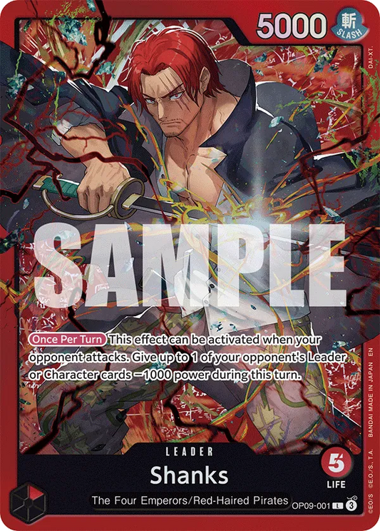 One Piece The Card Game Shanks OP09-001  L (JAP)