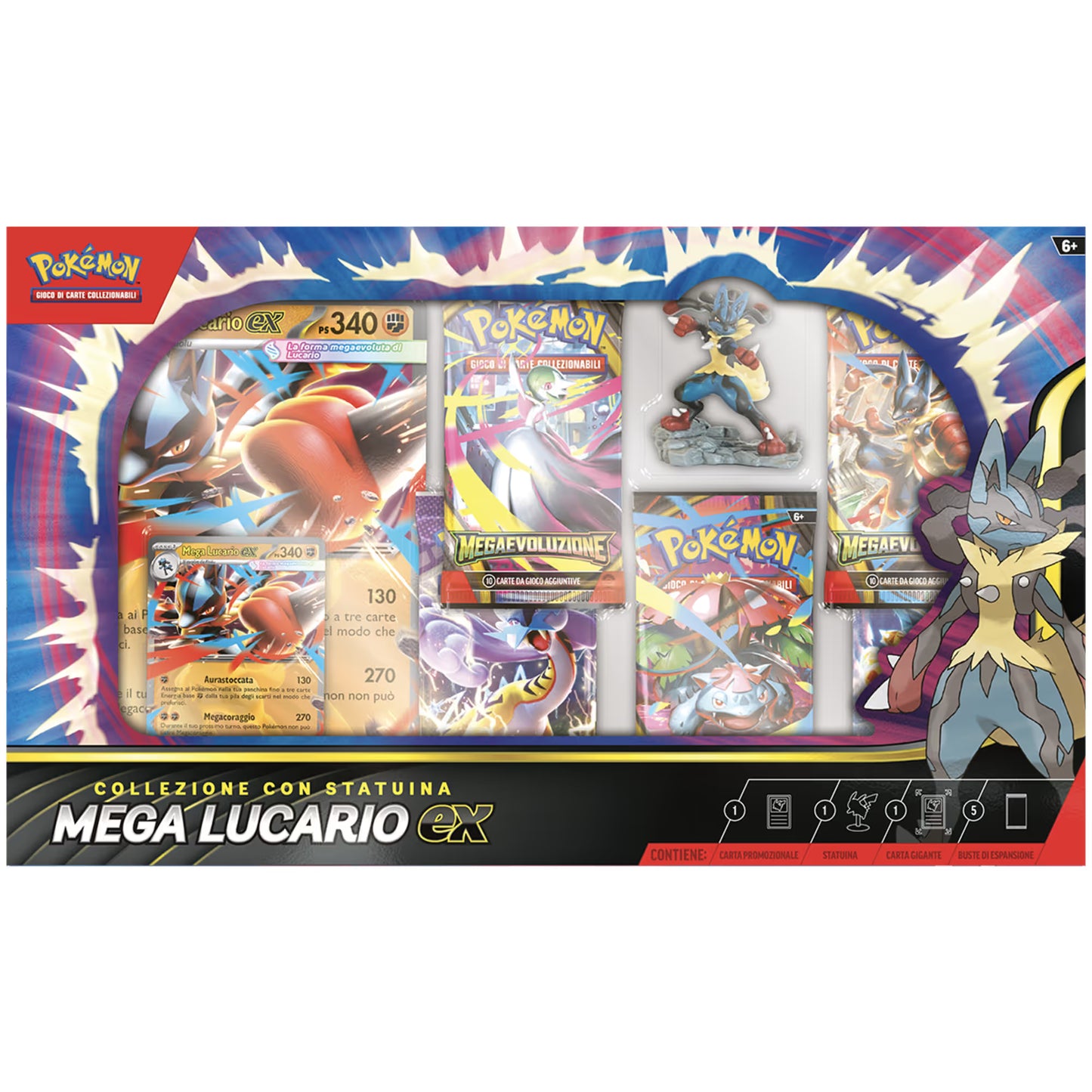 Pokémon TCG: Collezione con Statuina Mega Lucario Ex [ITA]