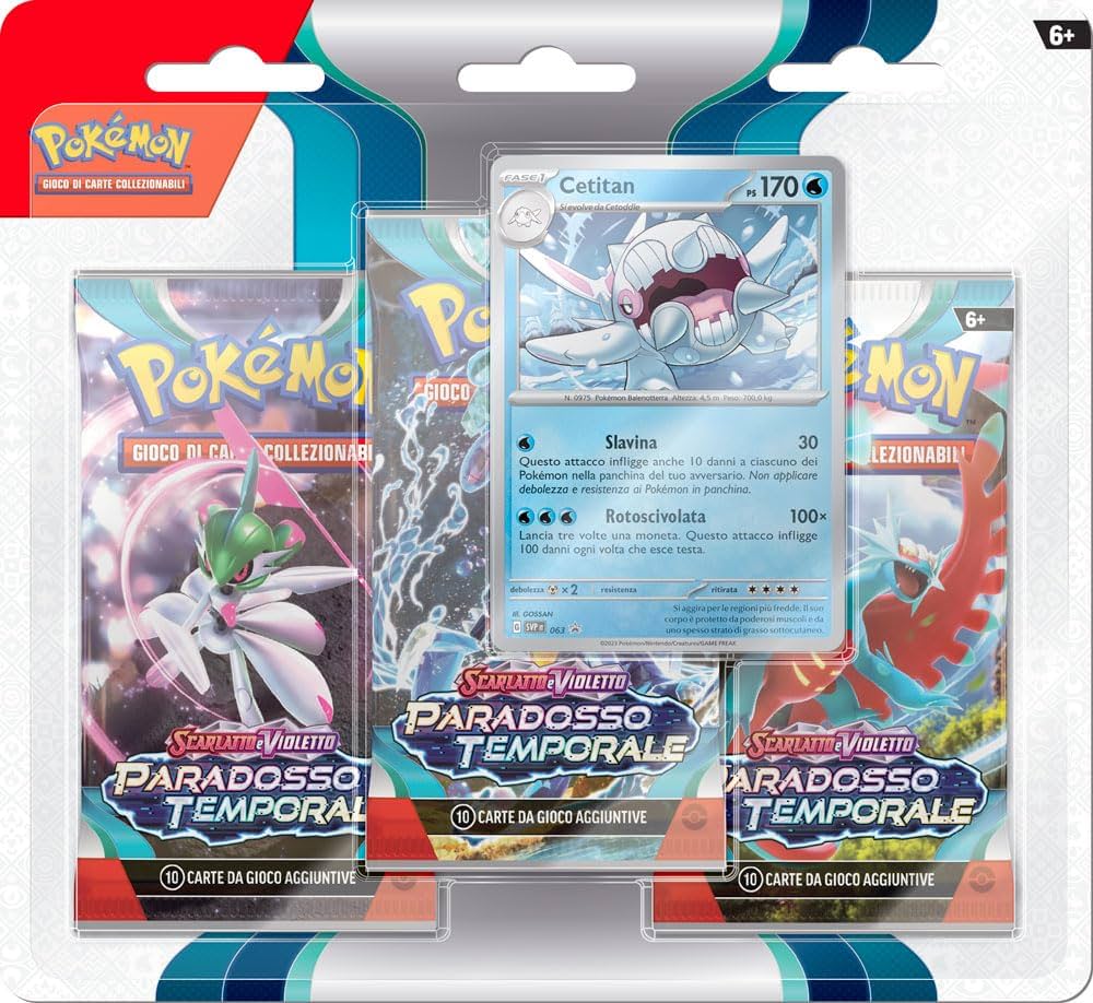 Pokemon Scarlatto&Violetto - Paradosso Temporale Blister 1 Card + 3 Buste [ITA]